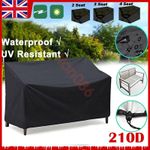 HEAVY DUTY WATERPROOF GARDEN OUTDOOR 2, 3, 4 SEATER BENCH SEAT COVER ALL SIZES