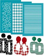 3 x Silk Screen Stencils for Polymer Clay Jewellery Reusable Irregular Patterns