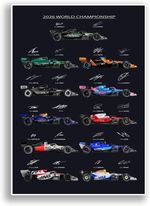 2026 Formula 1 Teams And Drivers Signed Print Poster A4 Gift For F1 Racing Fans