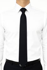 Plain Black Tie Mens Security Funeral Workwear Formal Bouncer Party Wedding UK
