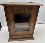 Antique Oak Pipe Smokers Cabinet Bathroom cabinet H39cm x W31.5cm x D19cm