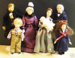 Dolls House Family Of 7 Victorian People 1:12 Scale Nursery Accessory 090 Tumdee