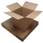 14 x 14 x 14" Strong Packing Postal Mail Double Wall Cardboard Boxes - 14" Cubed