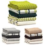 5 Pack Terry Kitchen Tea Towels Cotton Super Absorbent Quick Drying Soft Towel