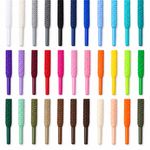 Round Shoe Laces Coloured Trainer Boot Short Long Kids Cord Shoelaces Bright
