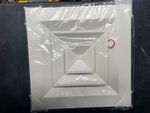 Lindab 6500-S Aluminium Square Vent 150mm x 150mm White/Silver
