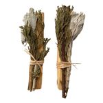 Mini Smudge Cluster White Sage with Palo Santo and Cedar 4" Pack of 2