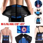 Neoprene Double Pull Lumbar Lower Back Support Belt Brace Posture Pain Relief