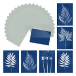36 Sheet Cyanotype Paper Sun Print Paper Blue Crafts with Board 11.7x8.3 inch