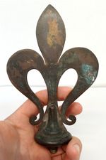 Vintage Brass Fleur De Lis Finial Jones & Willis Ecclesiastical Brass 19 cm Tall