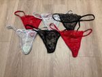 Pack 6 Women’s Lace Sexy g string Thong New Uk Stock 2x red 2 X White 2 X Black