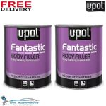 Upol Fantastic Polyester Body Filler 3 Litre x 2 - Includes Hardener & Spreader