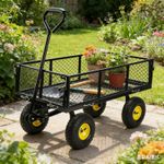 Folding Garden Cart Heavy Duty Metal Trolley Festival Hand Truck Wagon 500kgs