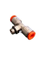 8mm Tee to 1/8 Swivel Push Fit Hose Fitting Connector Metal Work Job lot of 38
