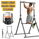 Foldable Power Tower Station 8Level Adjust Pull Up Bar Home Gym Strength Workout