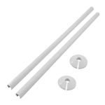 Radiator Pipe Covers 15mm x 500mm with Collars Set of 2 in Black White-UK NEW
