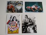 MOTOR RACING LEGEND BARRY SHEENE SIGNED PREPRINT WORLD CHAMPION 4 PHOTOS