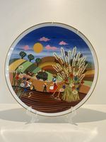 Vintage Fürstenberg West Germany Decorative Plate. Sommer. Barbara Fürstenhofer
