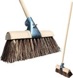 13'' Outdoor Broom Saddle Head Handle Yard Heavy Duty Stiff Bristles Sweeping