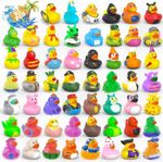 30Pcs Rubber Ducks, Random Assortment Ducks Bulk Mini Rubber Duckies Bath Toys w