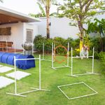 PawHut Six-Piece Dog Agility Equipment Set w/ Carry Bag