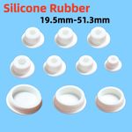 Silicone Rubber Grommet Plug Blanking End Caps Seal Bung Tube White 19.5-51.3mm