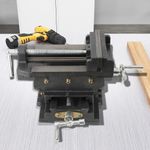 6" Drill Press Vise 2 Way X-Y Cross Slide Jaw Width Metal Milling Clamp Bench