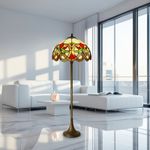 16" Tiffany Style Stained Glass Handcrafted Floor Lamp Perfect Christmas Gift UK