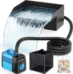 Pond Waterfall Spillway Kit, 20Cm Pond Waterfall Filter with 2500L/H Waterfall P