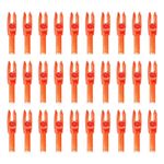30 Pack Archery Arrows Nocks 4.2mm Plastic Insert Arrow Nock Transparent Orange