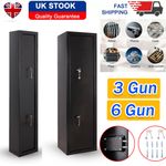 3/6 Gun Cabinet Grey Extra Wide And Deep BS7558/92 7 Lever Locks Police Approved