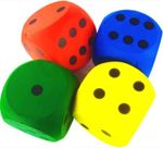 Giant Large Soft Foam Kids Educational Sponge Dice (15 x 15cm) Sold Single