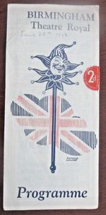 BLITHE SPIRIT  theatre programme, Theatre Royal Birmingham 1942  WW11