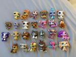 Littlest Pet Shop Mixed Lot 26 Plastic Animal Pet Figures Without Packaging