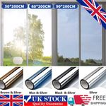 One Way Mirror Reflective Window Film Home Privacy Solar Tint Foil Glass Sticker
