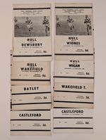 8 Hull 1960s & 1970s Rugby League Programmes
