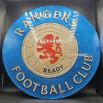 Inspired By Rangers FC Epoxy Crest Tabletop or Wall Plaque - 2ft Resin Statement