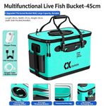 18 INCH Thickened  Fishing Bucket with Air Pump - Live Bait Bucket with Aerator
