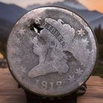 Rare 1812 Classic Head Large Cent Unique Mysteriously Holed & Detailed Americana