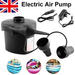 UK Electric Air Pump Inflatables Bed Pool Air Mattress Inflator Deflate 240V 12V