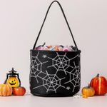 Halloween Basket Trick or Treat Bag Halloween Bucket for Kids, Spider-Web