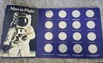Vintage Shell Presents Man In Flight 16 Historical Flight Coins, Poor Condition 