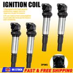 12137550012 For BMW E81 E82 E87 E88 F20 F21 1 Series Set of 4 Ignition Coil Pack