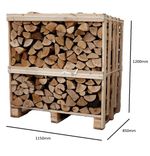 Ash Kiln Dried Logs 1.2m3 Large Wooden Crate Hardwood Ready to Burn Firewood