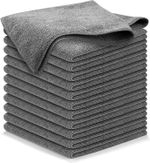 12 Pack Microfiber Cleaning Cloths 12.5x12.5in Absorbent Towels for Car Home