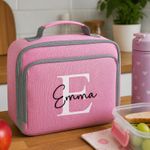 Personalised Kids Insulated Lunch Bag with Name and Initial - Boys or Girls