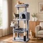 Large Cat Tree 143cm Activity Centre Multilevel Scratching Post Climbing Tower