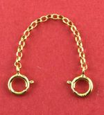 9ct Gold Safety Chain Strong Extender Bracelet Necklace Connecting Ring Soldered