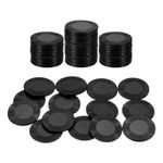 50Pcs 1" Plastic Poker Chips, Bingo Chips Learning Counters, Black, Pattern