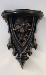 Skull Alien Wall Shelf Sculpture Rock Music Heavy Metal Gothic Horror Movie 3D